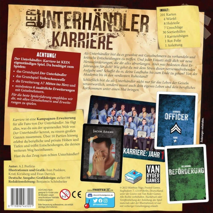 Frosted Games FRG00062 Der Unterhändler: Karriere [Erweiterung]