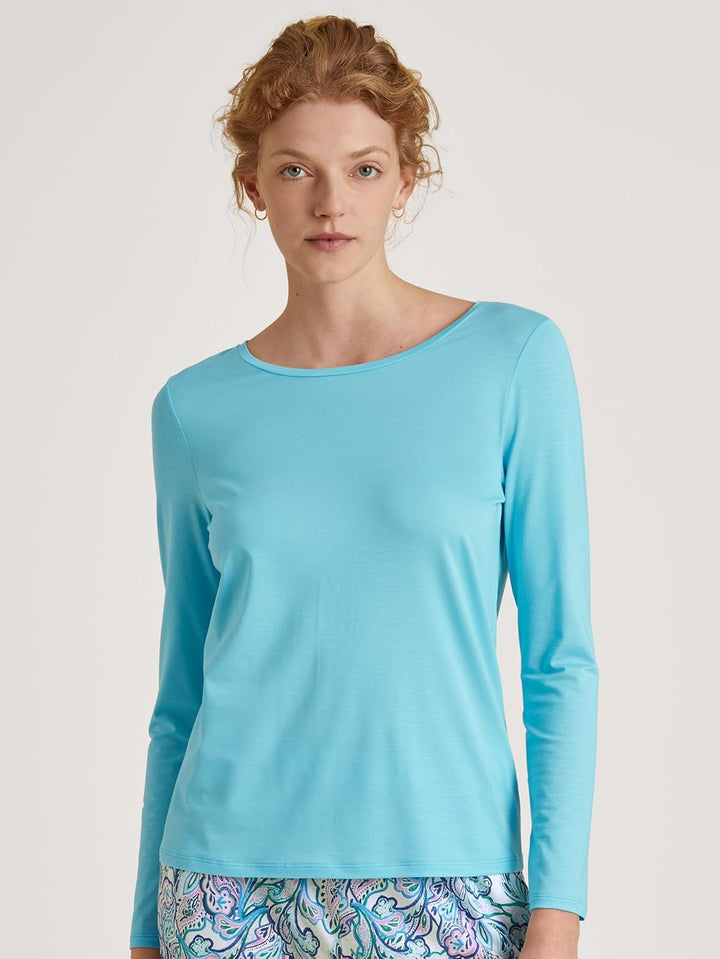 CALIDA Favourites Shirt, 3/4-Arm Damen 44-46 Blue Topaz, 44-46 Blue Topaz