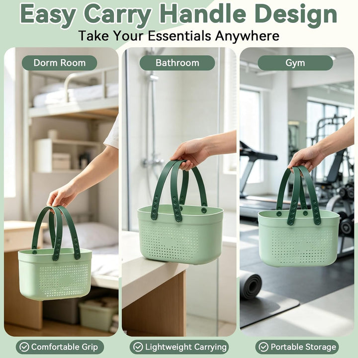 HERCHR Putzmittel Organizer Caddy Organizer, Tragbare Dusche Caddy Korb, Tragbarer Duschkorb, Kunsts