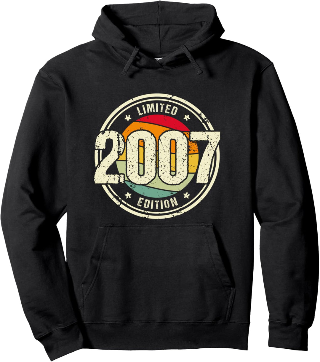 Retro 17 Jahre Jahrgang 2007 Limited Edition 17. Geburtstag Pullover Hoodie
