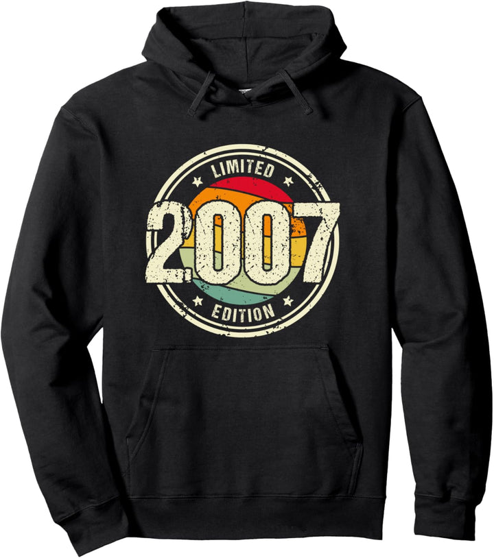 Retro 17 Jahre Jahrgang 2007 Limited Edition 17. Geburtstag Pullover Hoodie