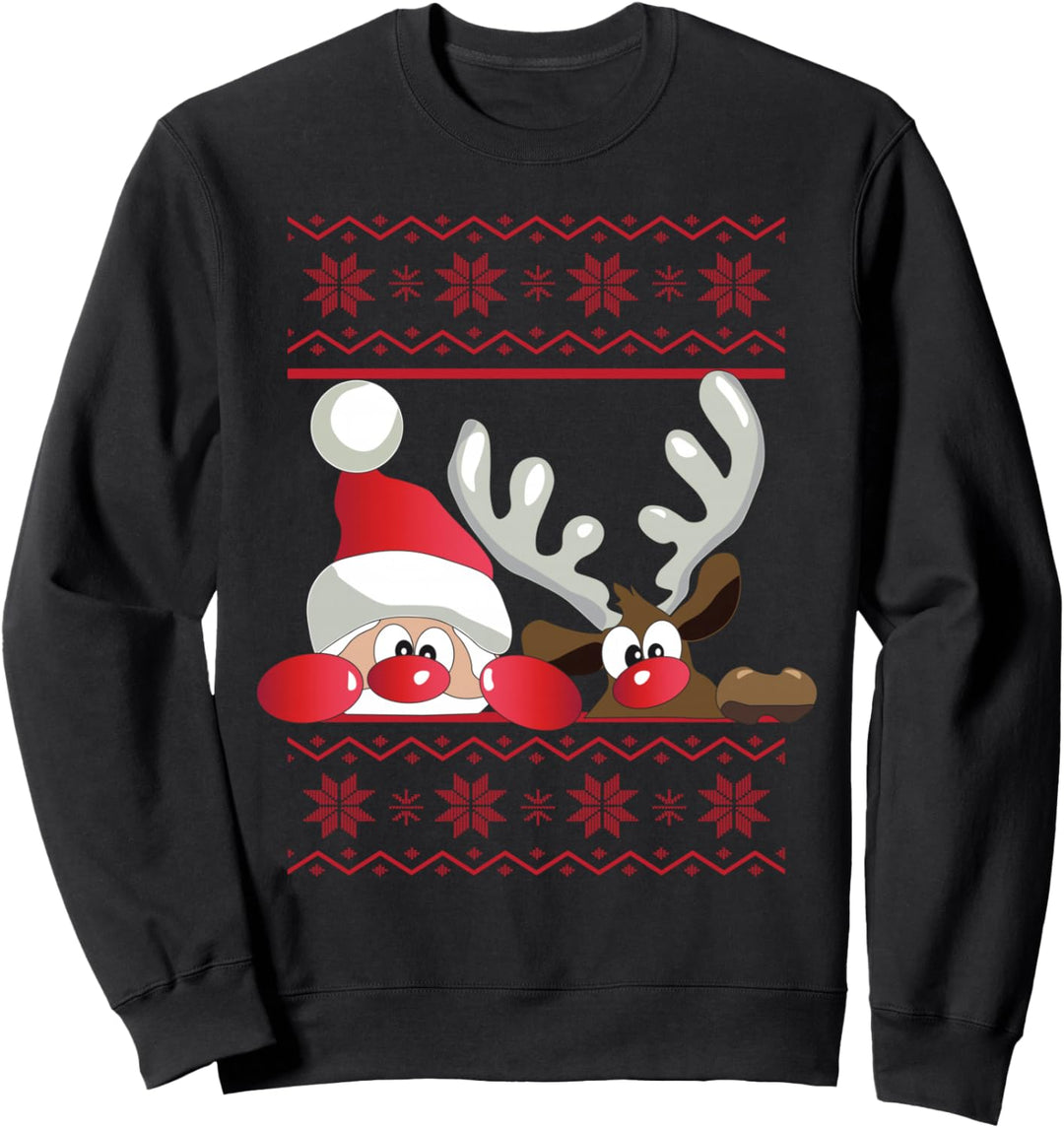 Ugly Christmas Sweater Funny X-mas Sweaters Santa Rentier Sweatshirt