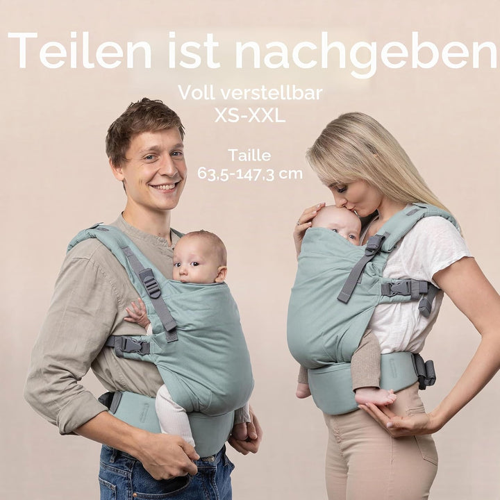 Boba X Babytrage – Verstellbar von Neugeborenen bis Kleinkind, 2-in-1 Umwandelbare Front- und Rücken