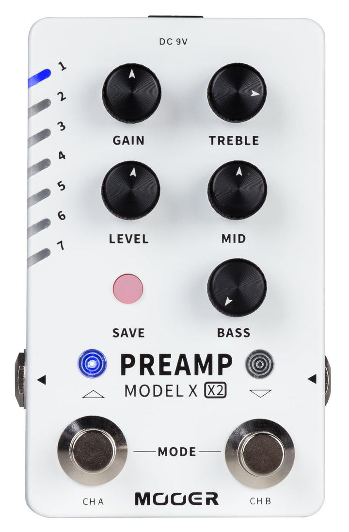 Mooer Preamp Model X2 - Dual-Channel Digital Preamp Pedal