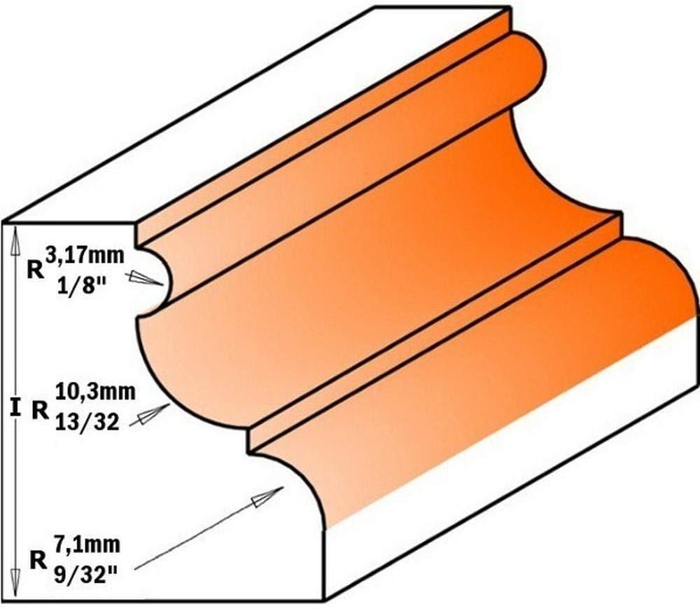 CMT Orange Tools 956.501.11 – Erdbeere für Zierleisten mit rodam. HM S 12 D 47.5 x