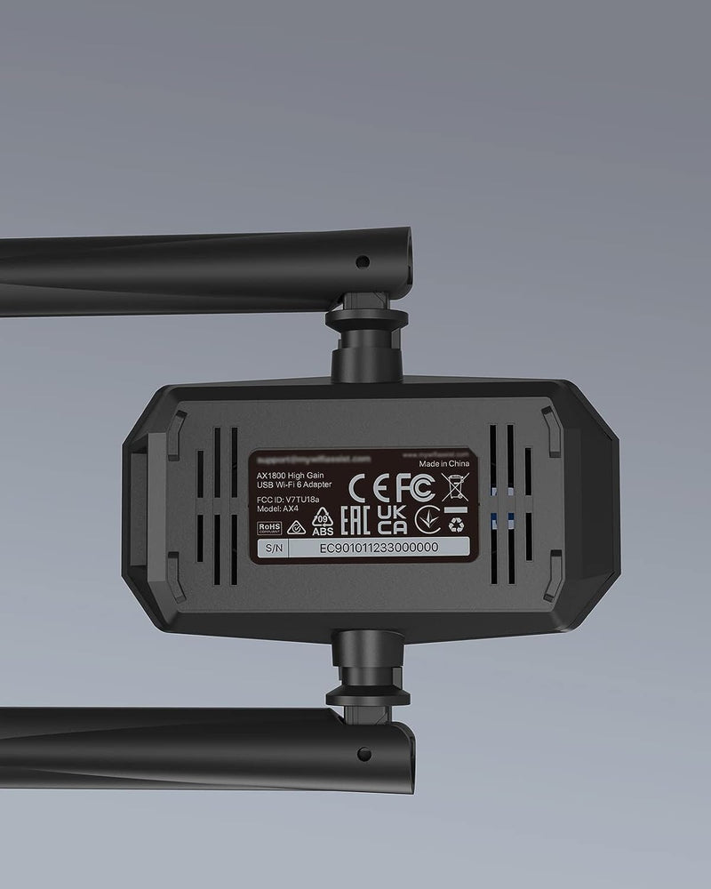 BrosTrend AX1800 High Gain WLAN Stick für PC, WiFi 6 Stick hohe Reichweite, DualBand 1201Mbit/s 5GHz