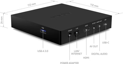 Nokia Streaming Box 8000, Android TV (Chromecast, HDMI, Netflix, Prime Video, Disney+) Streaming Box