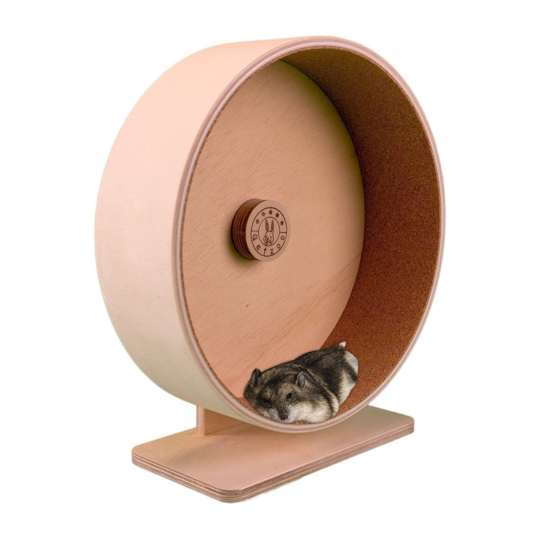 Getzoo Ø 27 cm Korklaufrad (Ø 25,4 cm Innen) mit Korkeinlage I Für Zwerghamster & Farbmäuse I Hochwe