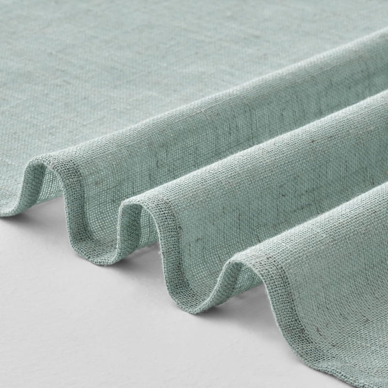 MIULEE Gardinen Vorhänge mit ösen Voile Vorhang kurz Modern Leinenoptik Halbtransparent Ösenvorhang