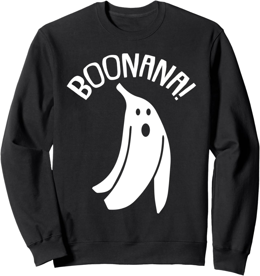 Boo-nana Lazy Halloween Kostüm Lustiges Geist Banane Wortspiel Sweatshirt