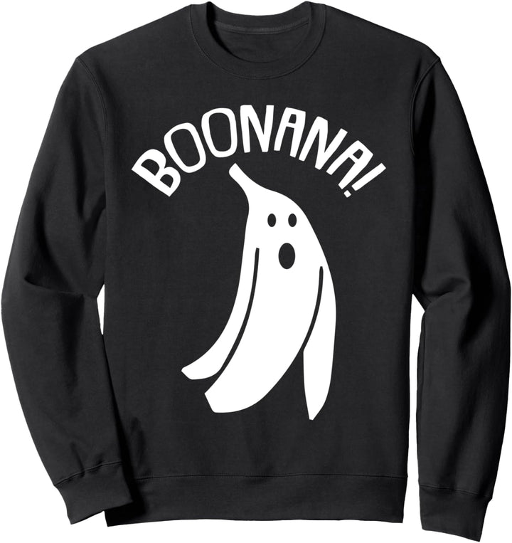 Boo-nana Lazy Halloween Kostüm Lustiges Geist Banane Wortspiel Sweatshirt