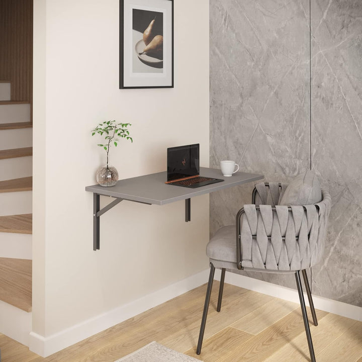 AKKE Klapptisch Wandklapptisch Esstisch - Klappbar Faltbar Platzsparend - Rechteckig - 90cm x 60cm -