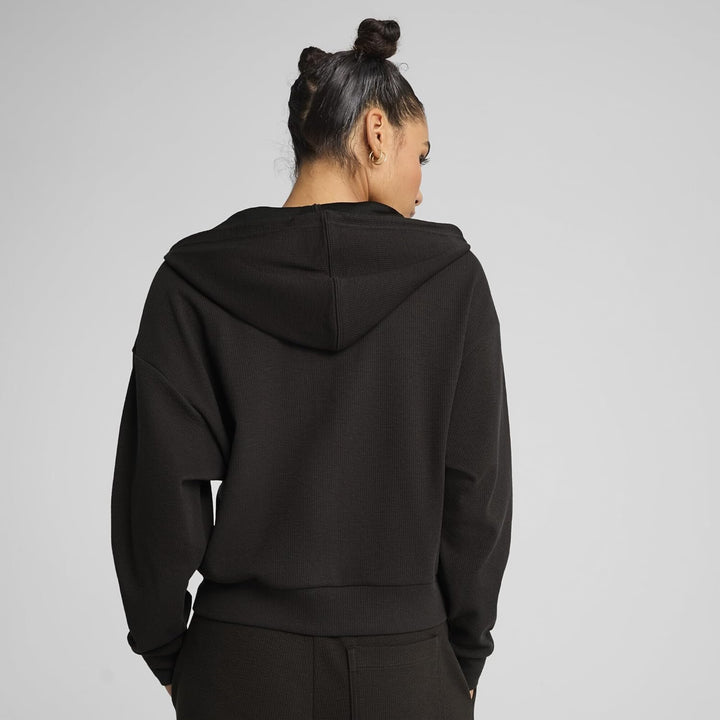 Puma Mädchen Her Comfort Crop Full-Zip Hoodie Hooded Sweatshirt (1er Pack) M Puma Black, M Puma Blac