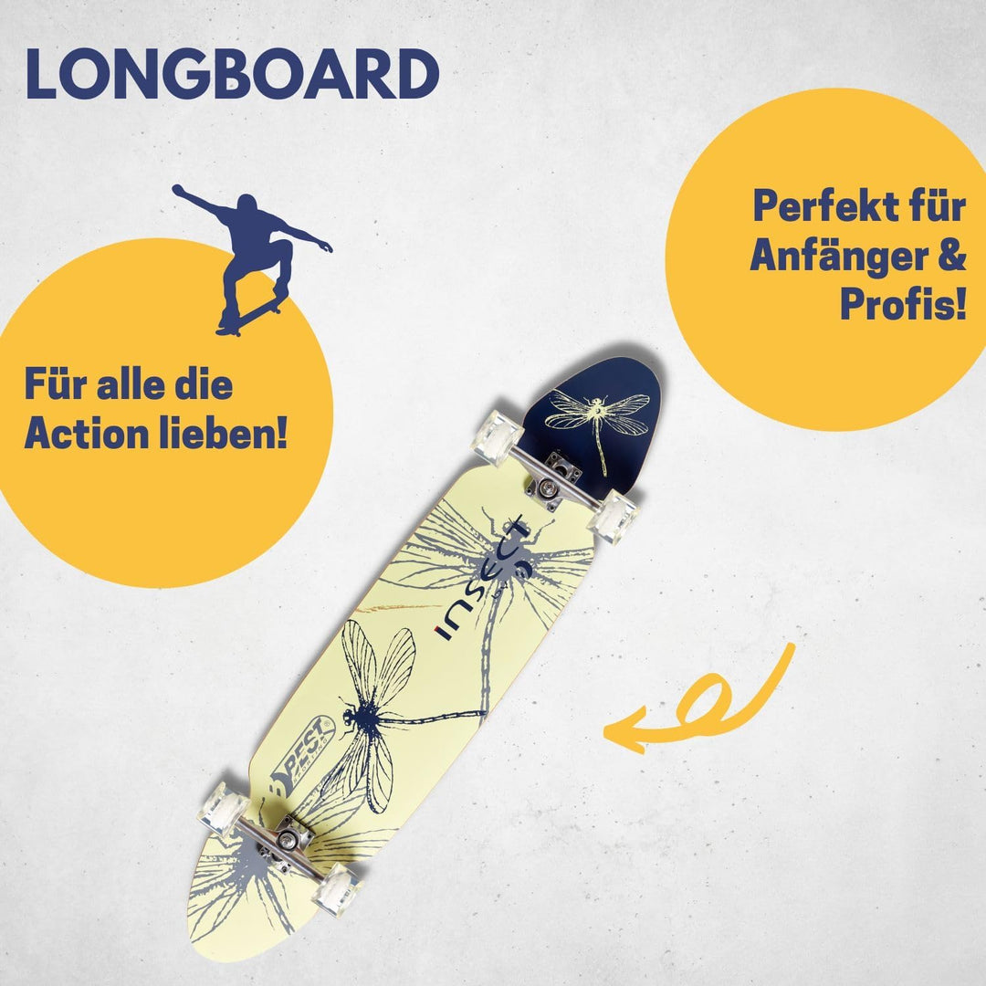 Best Sporting Longboard I hochwertiges Skateboard mit ABEC 7 Carbon-Kugellager I Longboard Deck mit