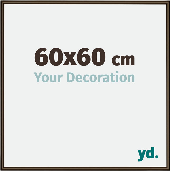 yd. Your Decoration - Bilderrahmen 60x60 cm - Bilderrahmen aus Aluminium mit Acrylglas - Antireflex