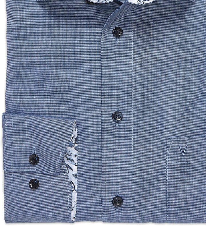 Marvelis Herren Businesshemd Langarm 700014,Einfarbig,Comfort fit,New Kent 45 Nachtblau 14, 45 Nacht