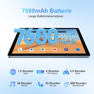 Blackview Android 13 Tablet 10 Zoll Tab 10 WiFi, 16(8+8) GB RAM + 256GB ROM + 2TB Erweiterung, Octa-