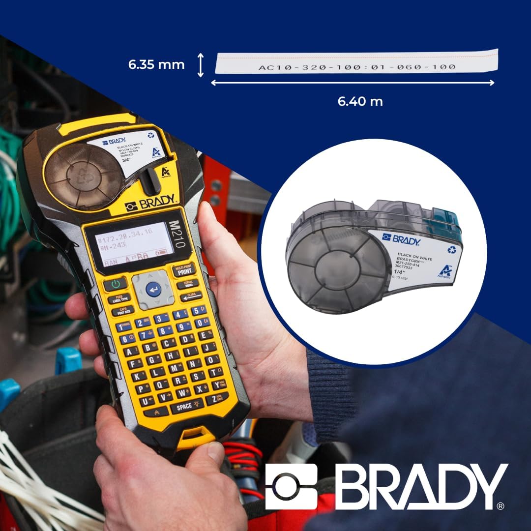 Brady Klettbandetiketten BradyGrip™ für M210 & M211 Drucker – Wiederverwendbare Polyester Etiketten