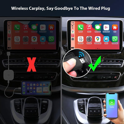 Sunweyer Plug-Play Wireless CarPlay Adapter Support Factory Wired CarPlay zu Wireless Caplay Dongle