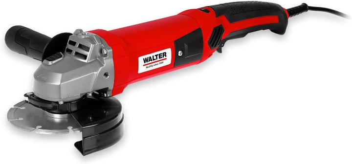 WALTER Winkelschleifer 1200W, 125mm, schwarz/rot, Zusatzhandgriff in 3 Positionen montierbar, Schnel