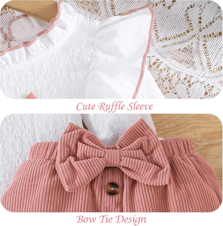 Kleinkind Baby Mädchen Outfits Ruffle Rollkragen Langarm Shirt + Bowknot Mini Rock 2 Stück Herbst Wi