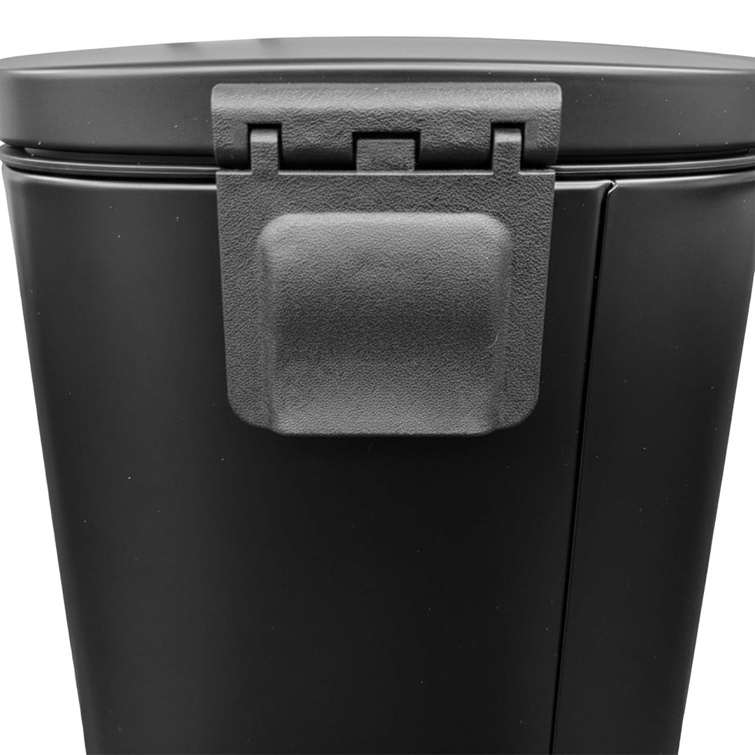 Relaxdays Kosmetikeimer Wandmontage, 3 Liter, Absenkautomatik, Inneneimer, Metall, eckiger Badezimme