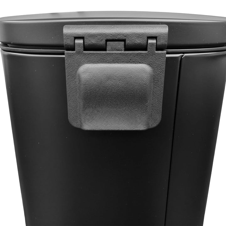 Relaxdays Kosmetikeimer Wandmontage, 3 Liter, Absenkautomatik, Inneneimer, Metall, eckiger Badezimme