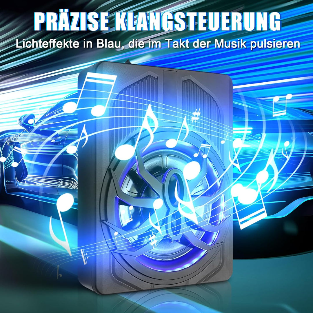 10 Zoll 800W Ultra-Dünner Aktiv-Subwoofer Für Auto/Truck Mit Verstärker, 24dB Starker Bass, Tiefpass