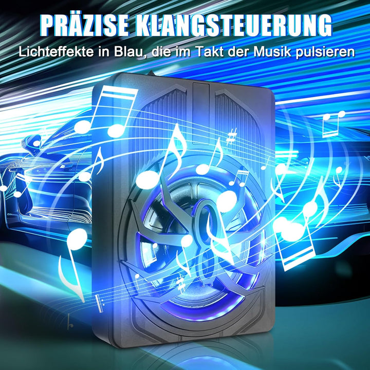 10 Zoll 800W Ultra-Dünner Aktiv-Subwoofer Für Auto/Truck Mit Verstärker, 24dB Starker Bass, Tiefpass