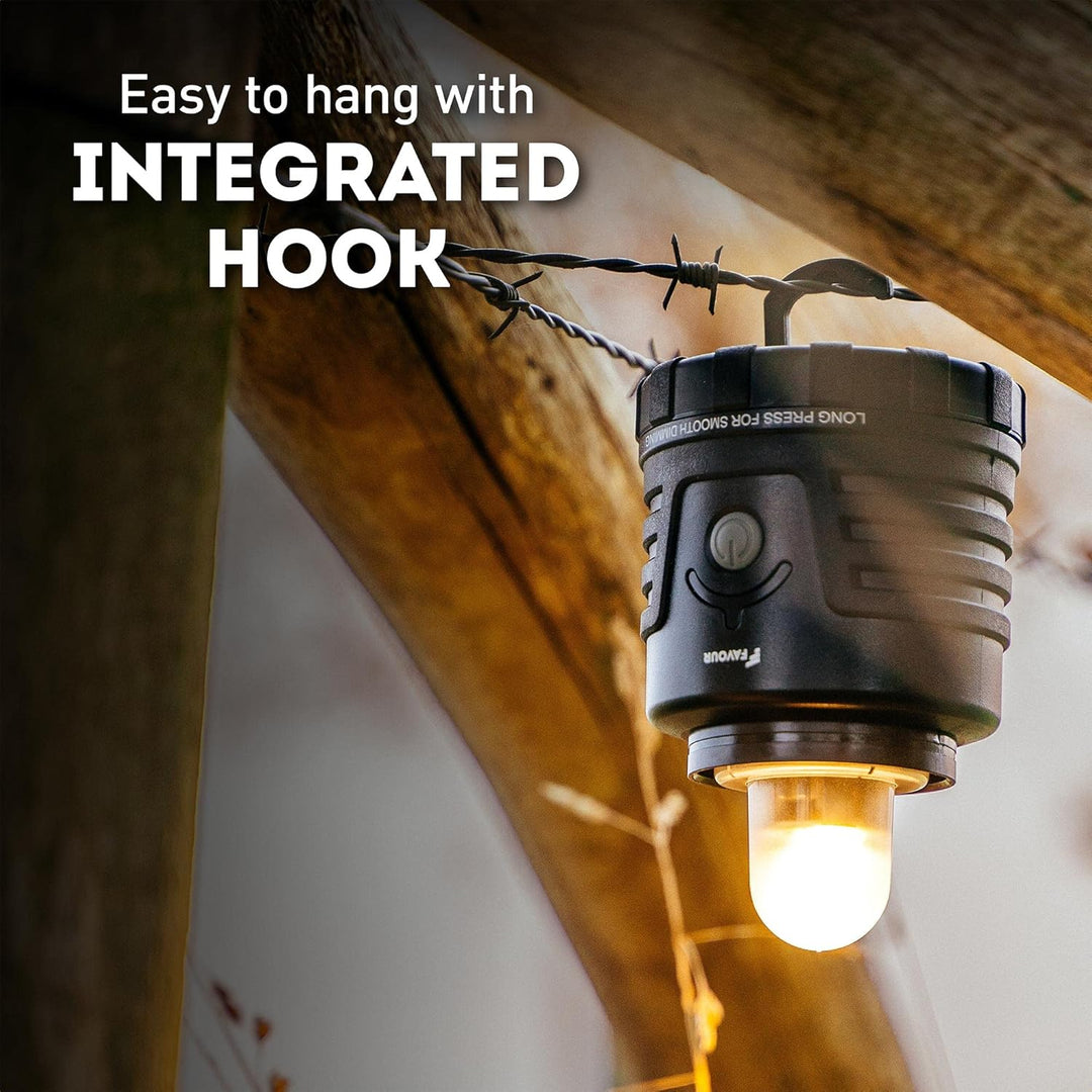 Favour LED Laterne Outdoor Lampe hell 1105 Lumen | Camping Lampe, IP64 wasserdicht, stossfest | Camp