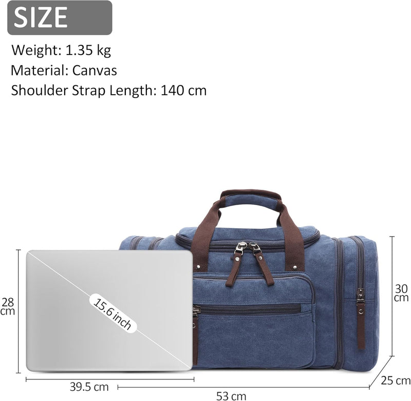 DORRISO Mode Herren Reisetasche Grosse Kapazität Erweiterbar Sporttasche 40L Elegant Handgepäck Tasc