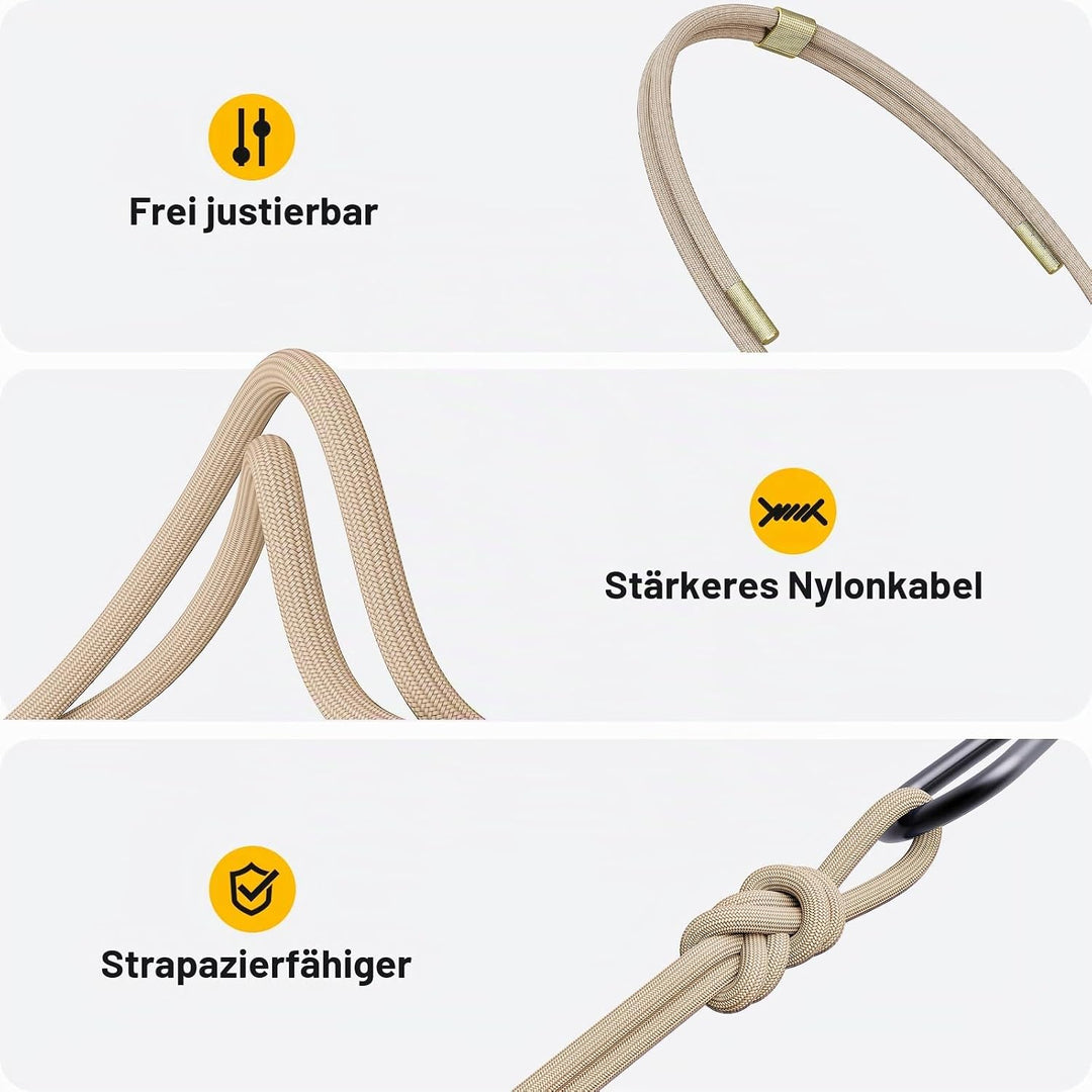 GOODVISH Handykette für iPhone 16 Hülle mit Band (6.1") | Kameraschutz und Bildschirmschutz | | Neck
