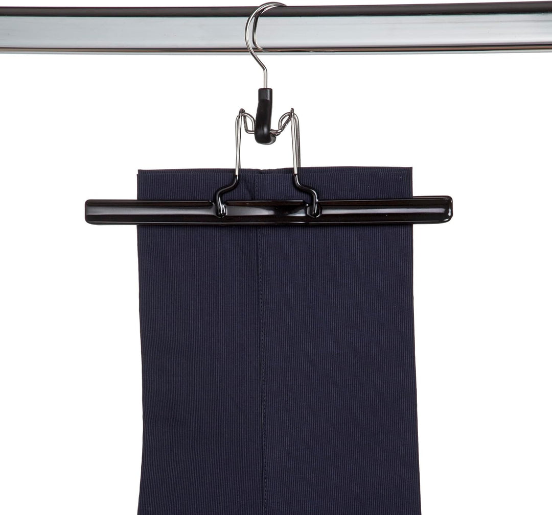 MAWA Klemmbügel, 10 Stück, platzsparende Klemmbügel, geeignet für Hosen und flächige Teile, 360° dre