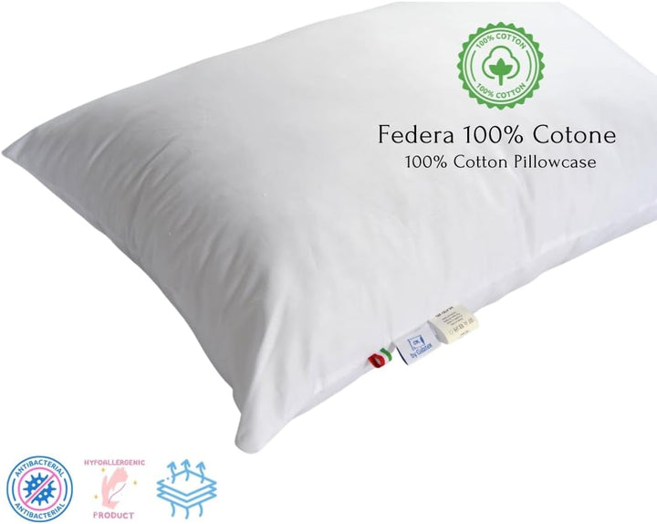 GM Soft Cloud Kissen für Bett 50x80 cm Kopfkissen 2er Set Innenkissen 100% Baumwolle hypoallergene u