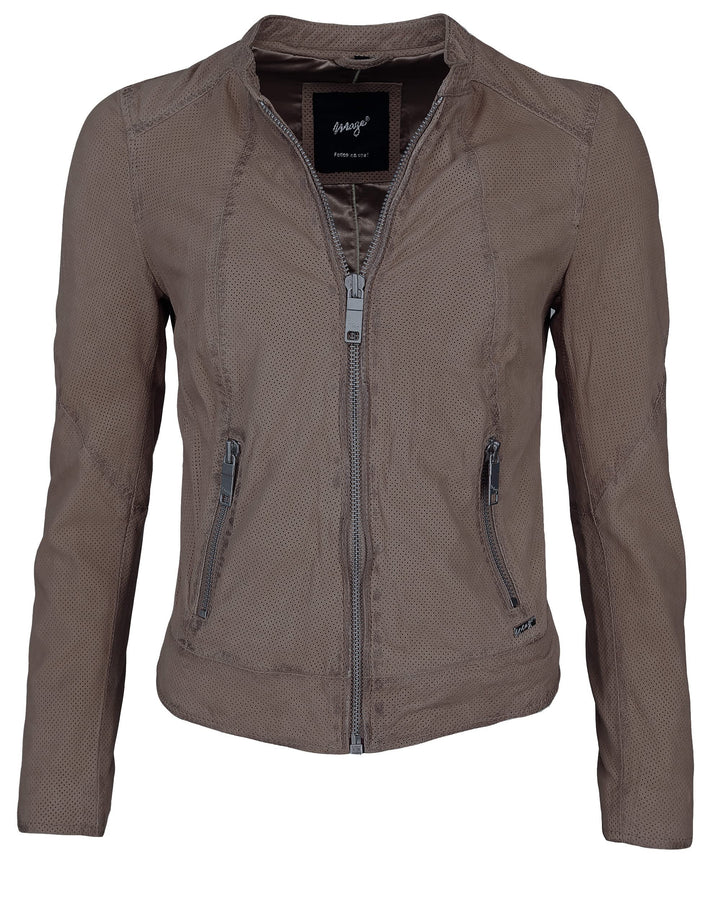 MAZE Damen Lederjacke Mabel L shadow, L shadow