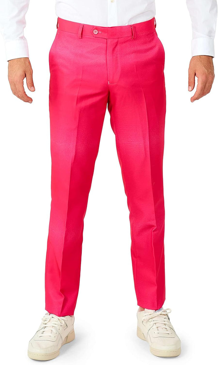 OppoSuits Modisch Party Einfarbige Anzüge für Herren - Mit Jackett, Hose und Krawatte, 46 Funky Fade