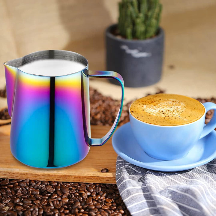 Rolin Roly Milchkännchen mit Skala Milk Pitcher 350ml/12oz Milch Pitcher Rostfreiem Edelstahl Milcha
