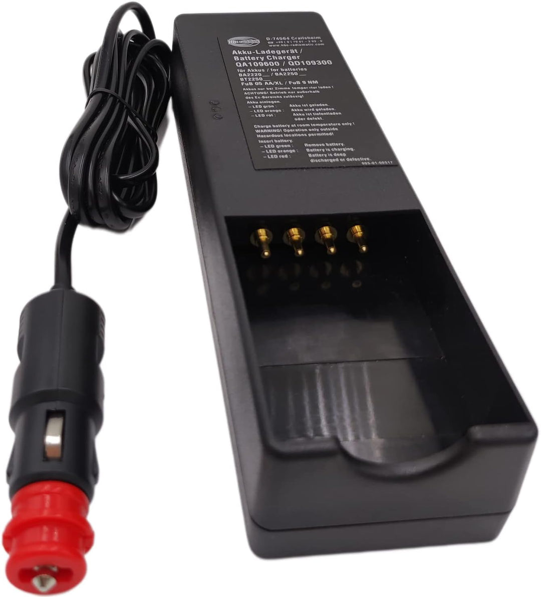 DC 10-30V QA109600 QD109300 Remote Battery Charger for HBC Radiomatic BA225030 Battery