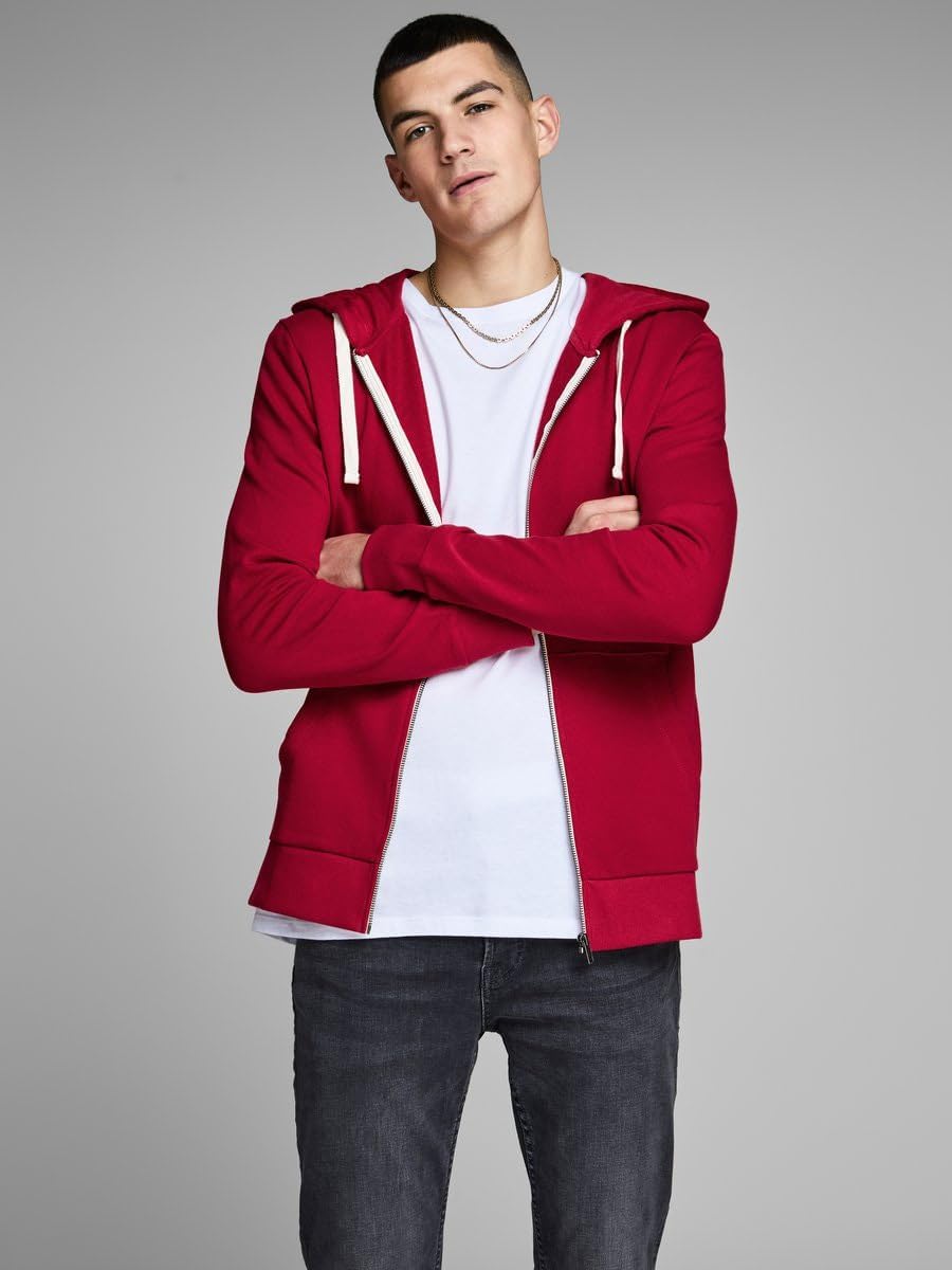 JACK & JONES Hoody Herren mit Kapuze S Rio Red, S Rio Red