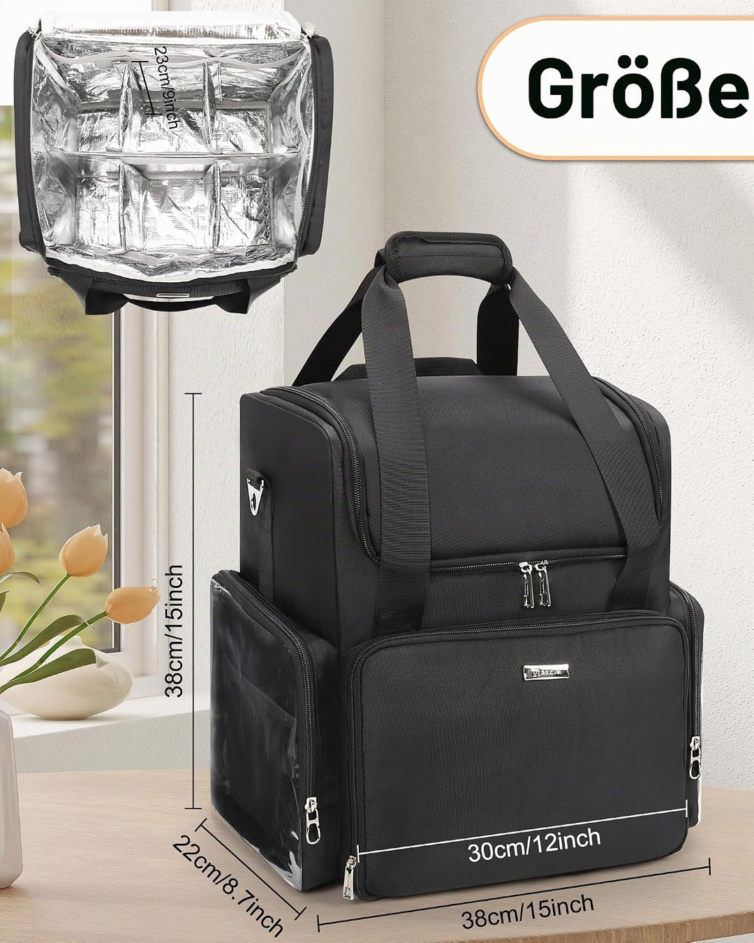 Relavel Friseur-Reisetasche Profi Friseurkoffer Friseurwerkzeugtasche Aufbewahrungsorganizer für Fri