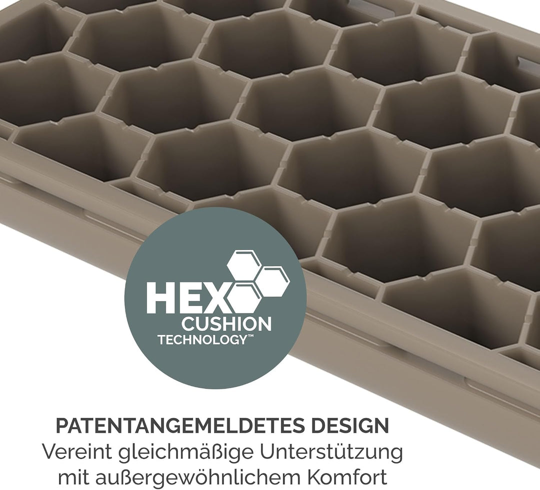Fellowes Breyta kompakte Tastatur-Handgelenkauflage (TKL), Sand – mit HEX Cushion Silikonpolster für