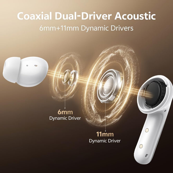QCY Melobuds N60 In Ear Kopfhörer Bluetooth Noise Cancelling,Bluetooth kopfhörer mit -56dB Adaptive
