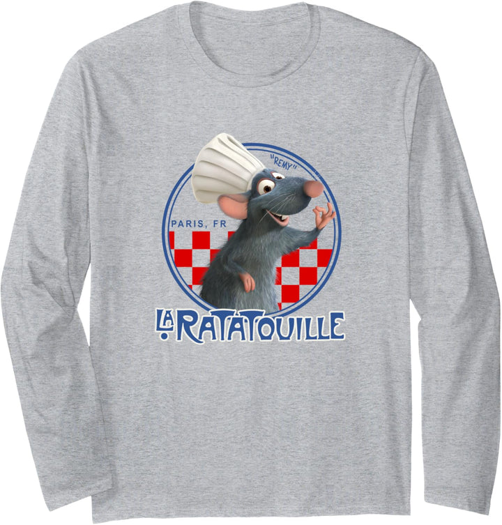 Disney Pixar Ratatouille Remy Chef Hat Portrait Langarmshirt