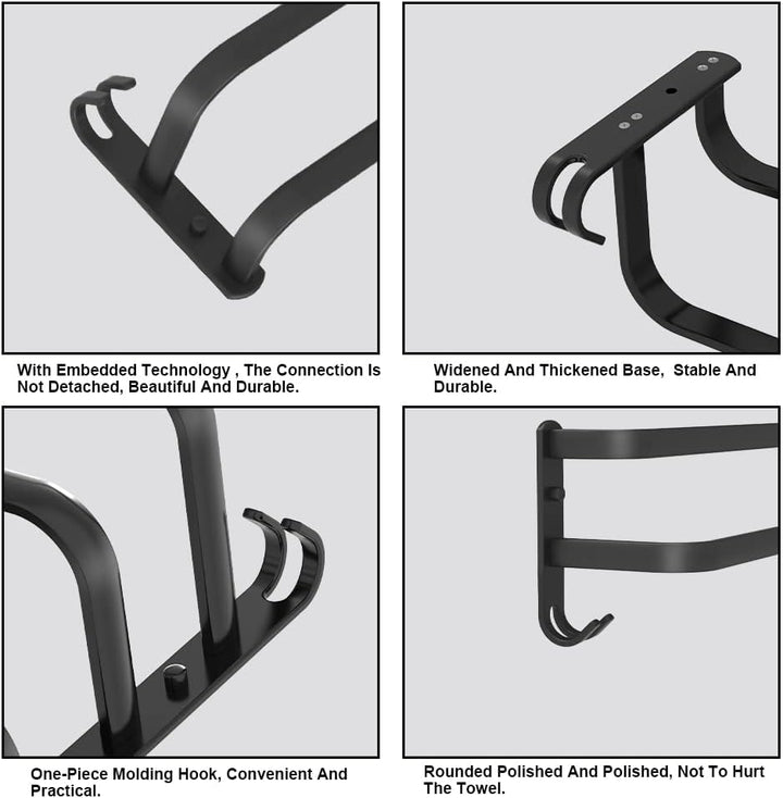 HONPHIER Handtuchhalter Bad 2 Tier Handtuchstange Badezimmer Aluminium Wand-handtuchhalter Handtuchh