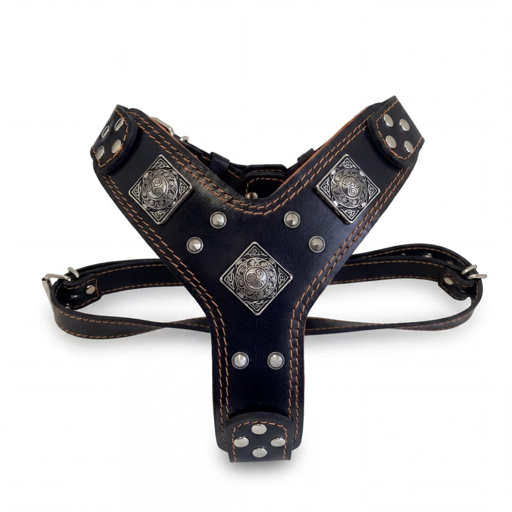 Bestia ''EROS'' Leder Brustgeschirr für grosse Hunde. Handgefertigt. Top Qualität L/XL- für einen Br