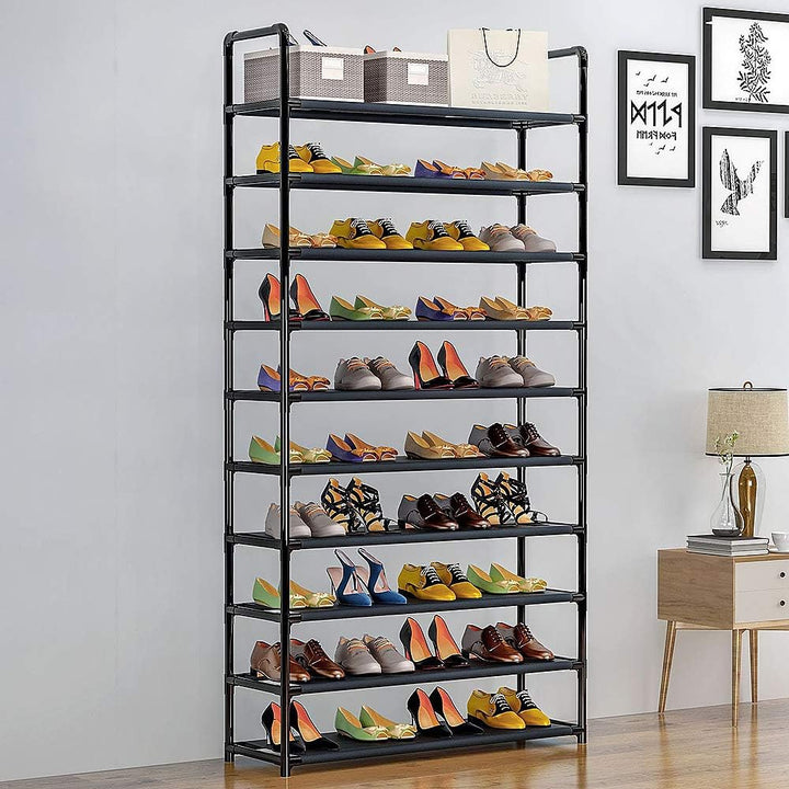 LANTUS Schuhregal mit 10/8 Ebenen, Schuhschrank hoch, 60cm Schuhablage schmal, Schuhaufbewahrung, fü