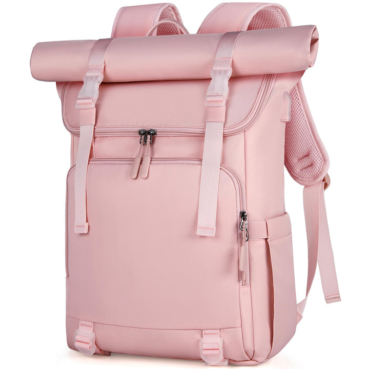 NEWHEY Rolltop Rucksack Herren Damen Reiserucksack Laptop Rucksack 17.3 Zoll Wasserdichter Gross 23L