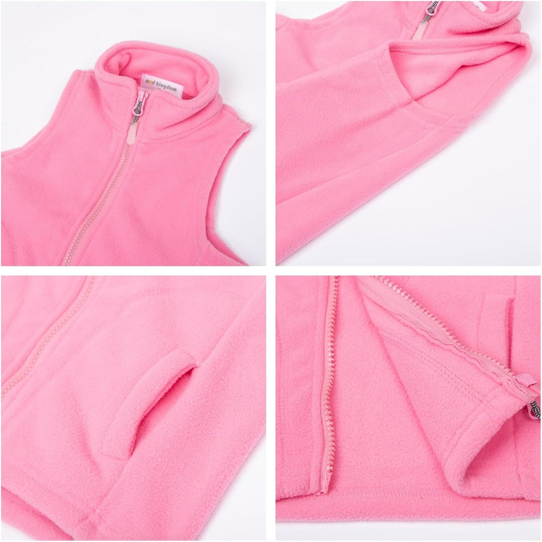 Mud Kingdom Jungen Weste Fleece Einfarbig 5 Jahre Rosa, 5 Jahre Rosa