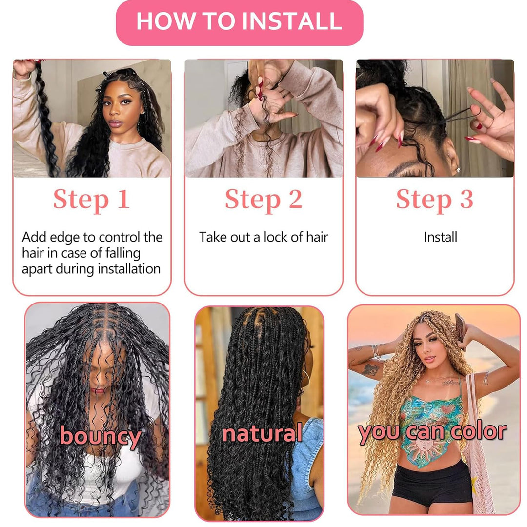 Huarisi 22 Inch Water Wave Bulk Human Hair for Braiding No Weft 100g Human Braiding Hair Water Wave