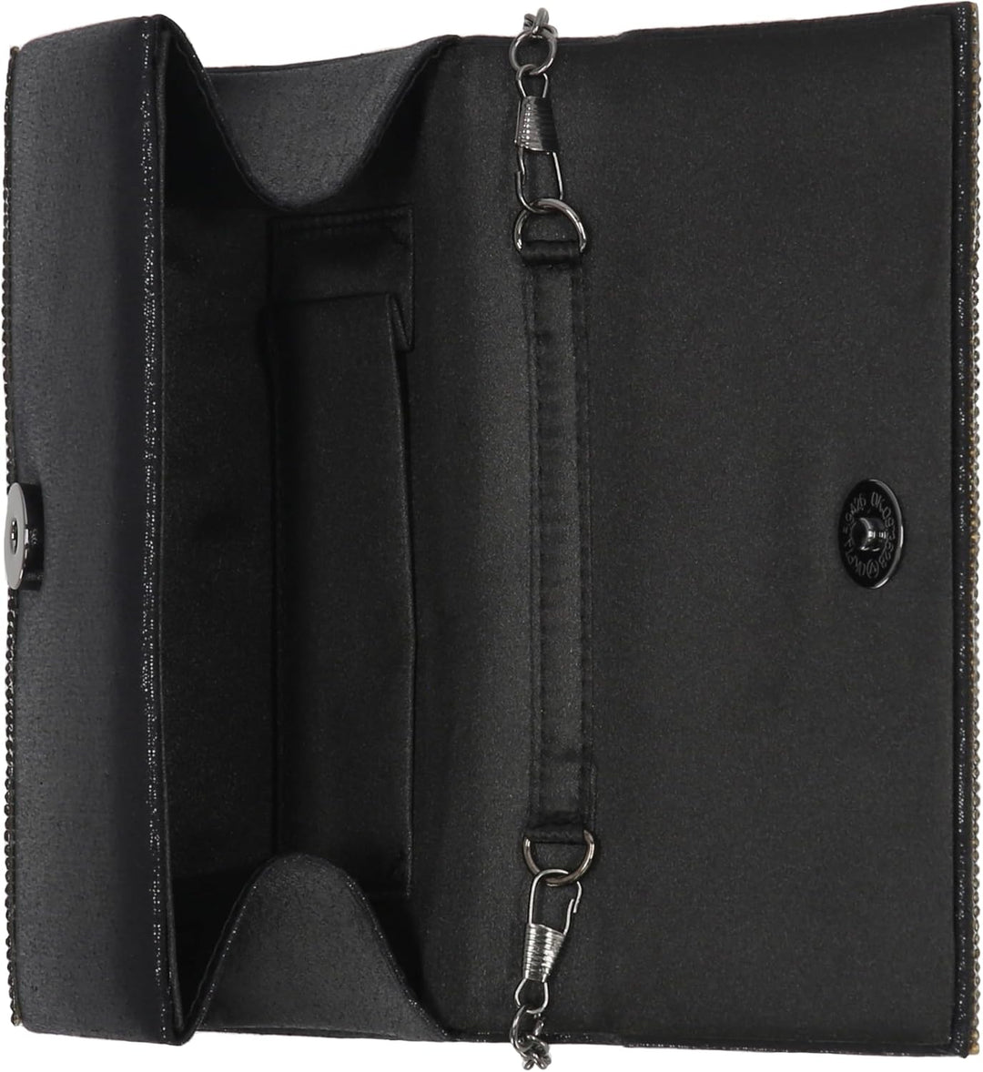 Jessica McClintock Damen Alexis Sparkle and Shine Clutch, Einheitsgrösse Schwarz, Schwarz